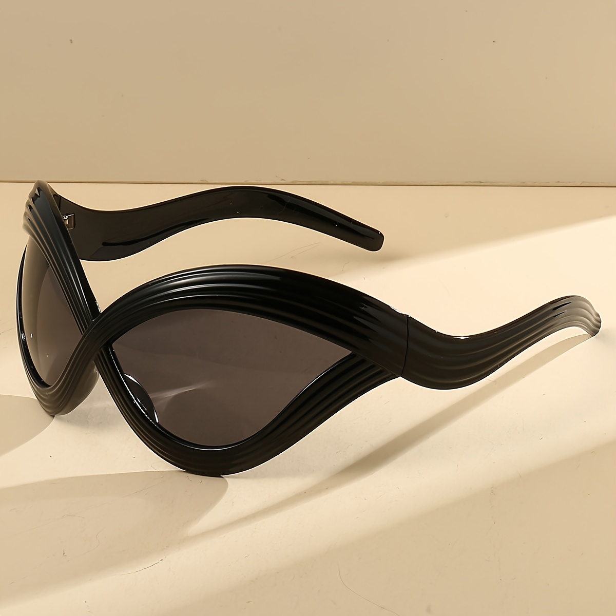 Y2k Wrap Around Sunglasses For Women Men Oversized Anti - Temu