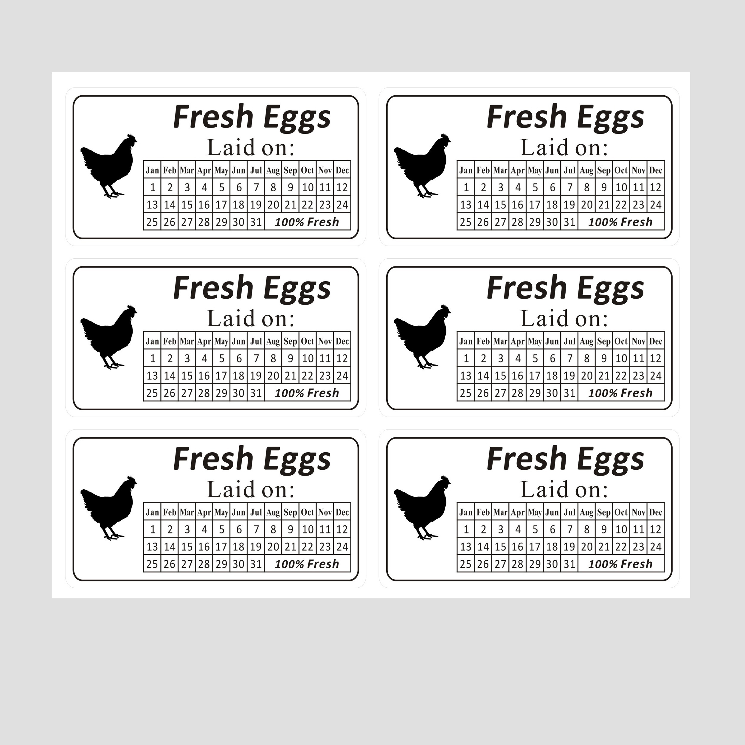 Fresh Farm Egg Label Easy To Mark Egg Production Date - Temu