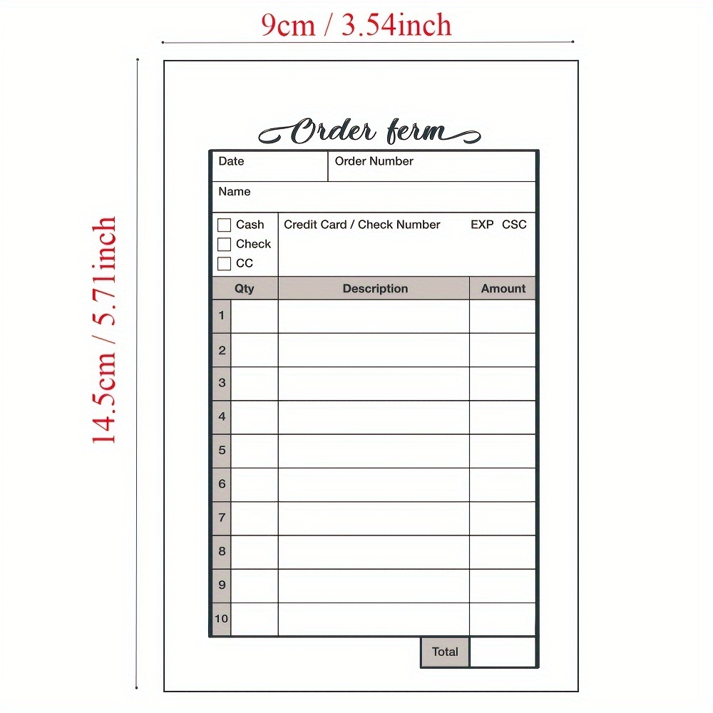 TEMU Order Book Sale Receipt Books Invoice Book For Business