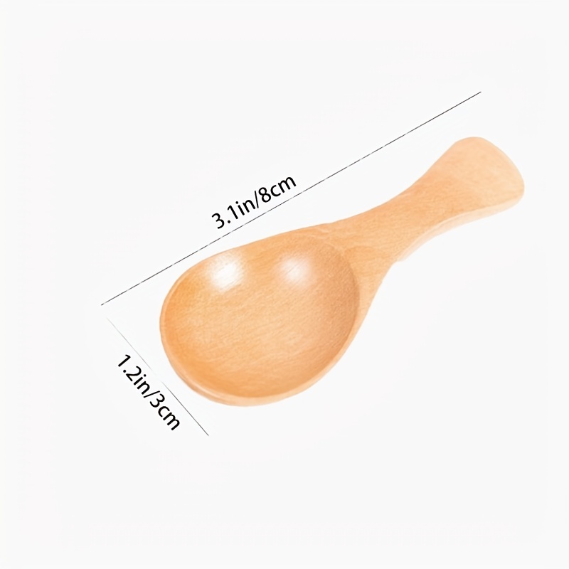 Mini Wooden Spoon Kitchen Spice Spoon Small Short Condiment Spoons Cooking  Scoop