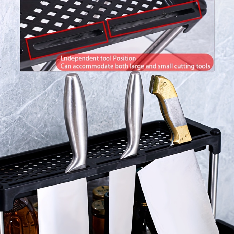 Spice Rack Kitchen Organizer Seasoning Storage Holder with Chopsticks Storage