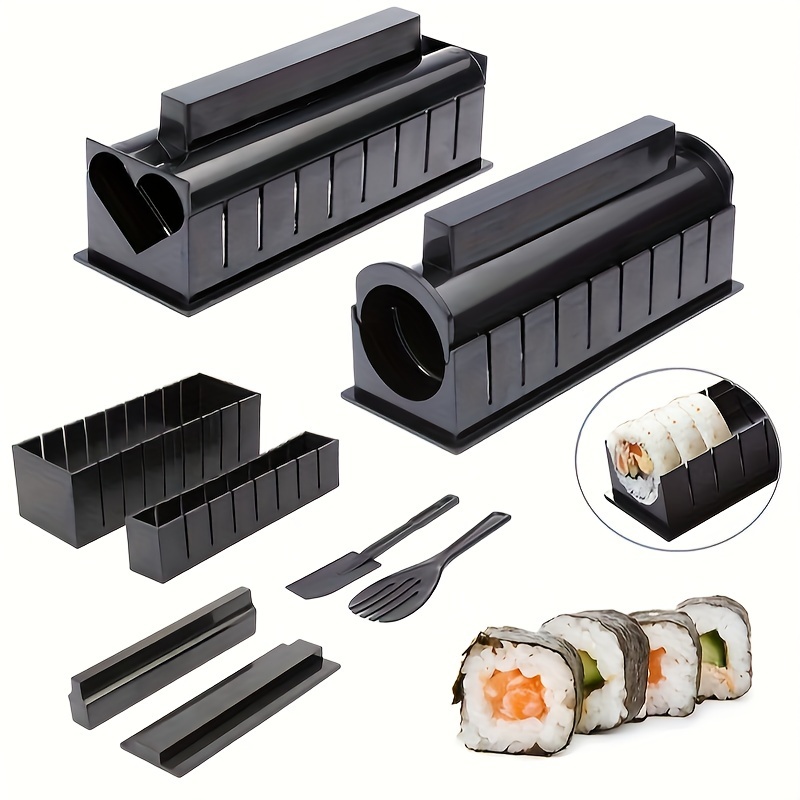 Kit de fabricación de sushi, kit completo de sushi 25 en 1 con rodillo de  sushi, tapete de sushi, bazuca de sushi, molde de onigiri, fabricante de