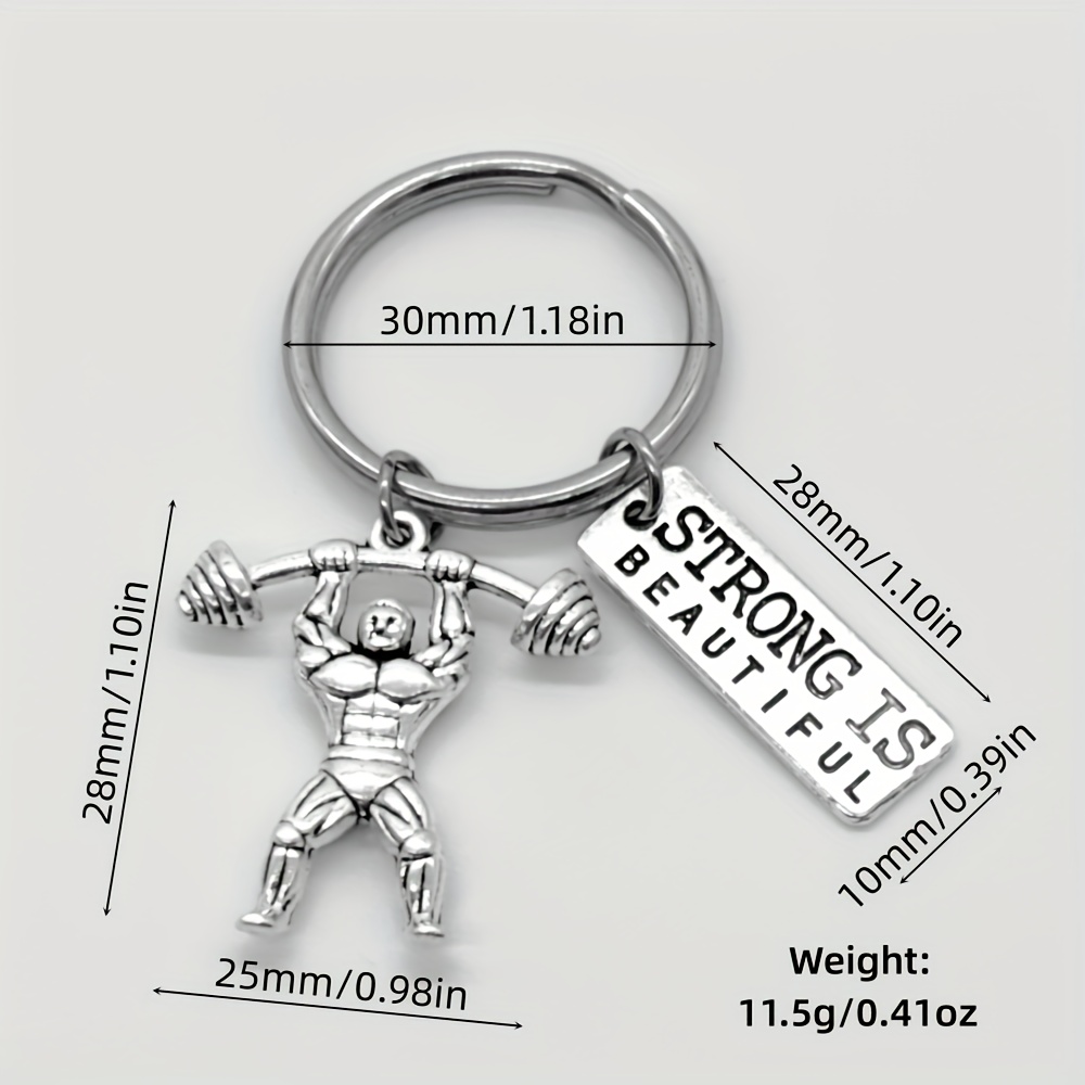 Kefley Birthday Christmas Gifts for Bodybuilder Gym Lovers Inspirational Keychain for Women Men Motivational Gift for Weight Lifter