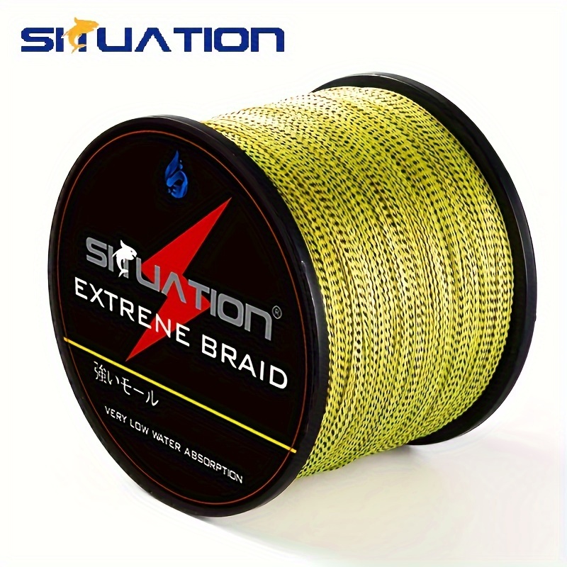 

500m/1640ft Super Strong Fishing Line, 4-strand Multifilament Pe Anti-abrasion Braided Line, 10 20 30 40 80 Lb For Smooth Long Casting Fishing