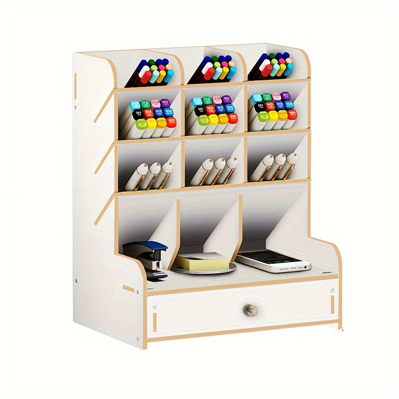 Home Office Desk Organizer With Storage Drawers Diy Manual - Temu