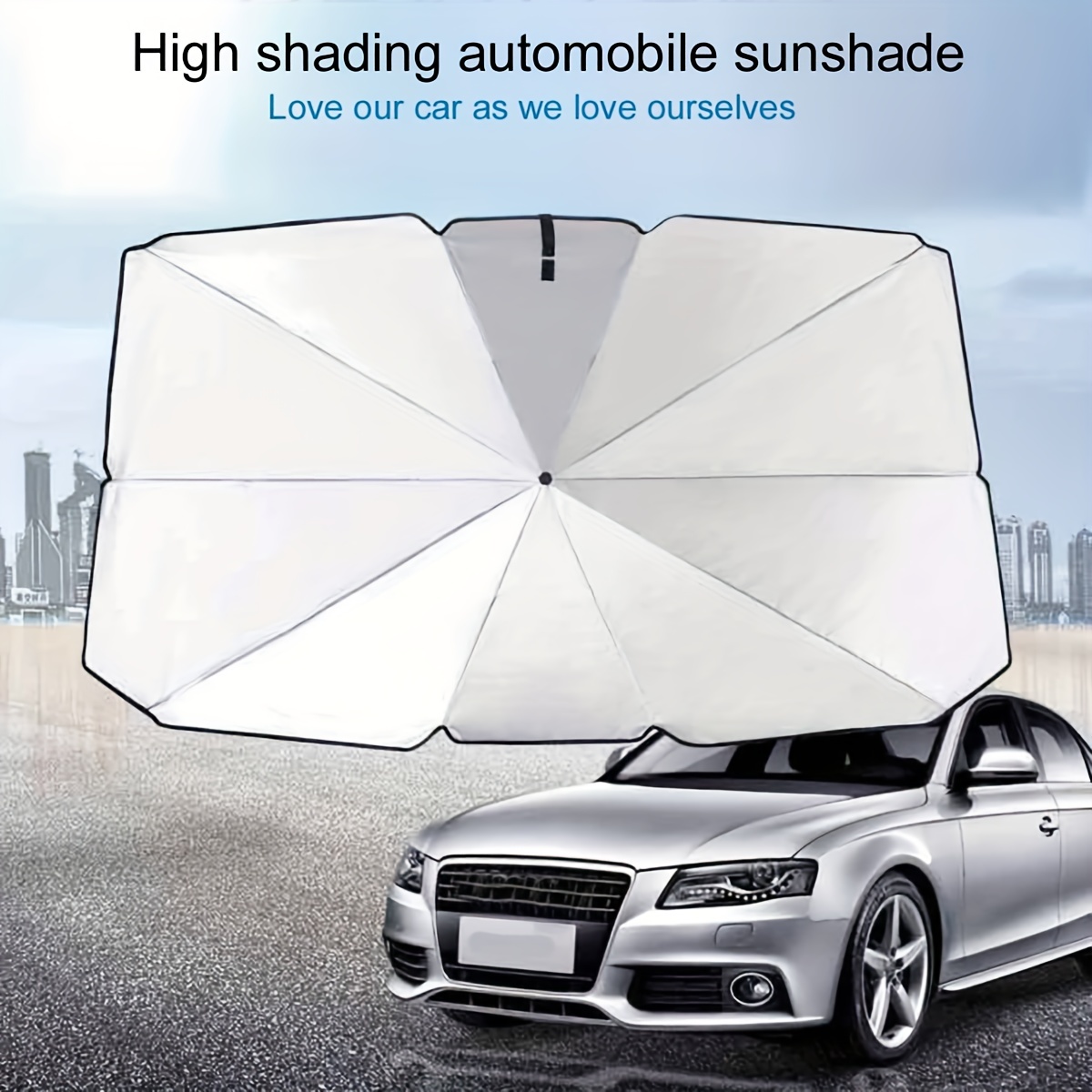 Convient pour Pare-soleil rétractable pliable pour voiture 60x130cm protection  solaire pour pare-brise rideau pour fenêtre avant et arrière