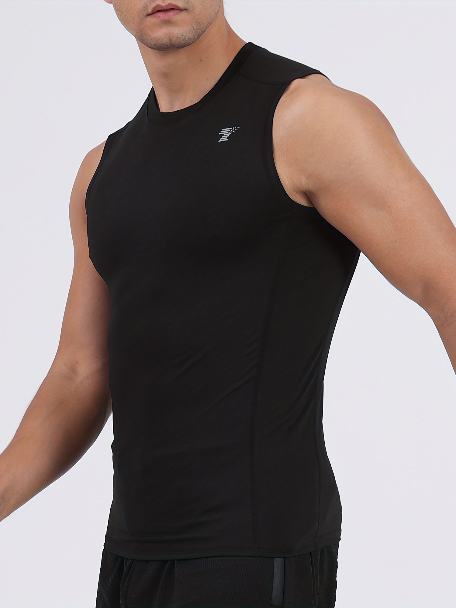 Avamo Mens Compression Shirts Short Sleeve Summer Tops Plain Sport T Shirt  Casual Muscle T-shirt Running Tee White 3XL 