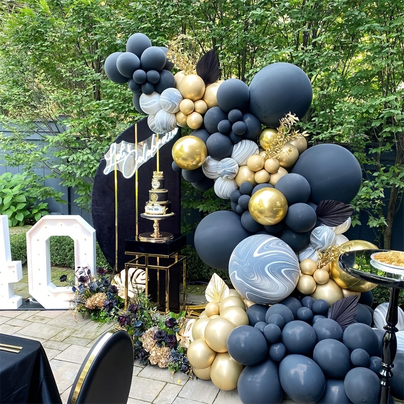 Crown Table Float Black Golden Balloon Set (contains Balloon - Temu