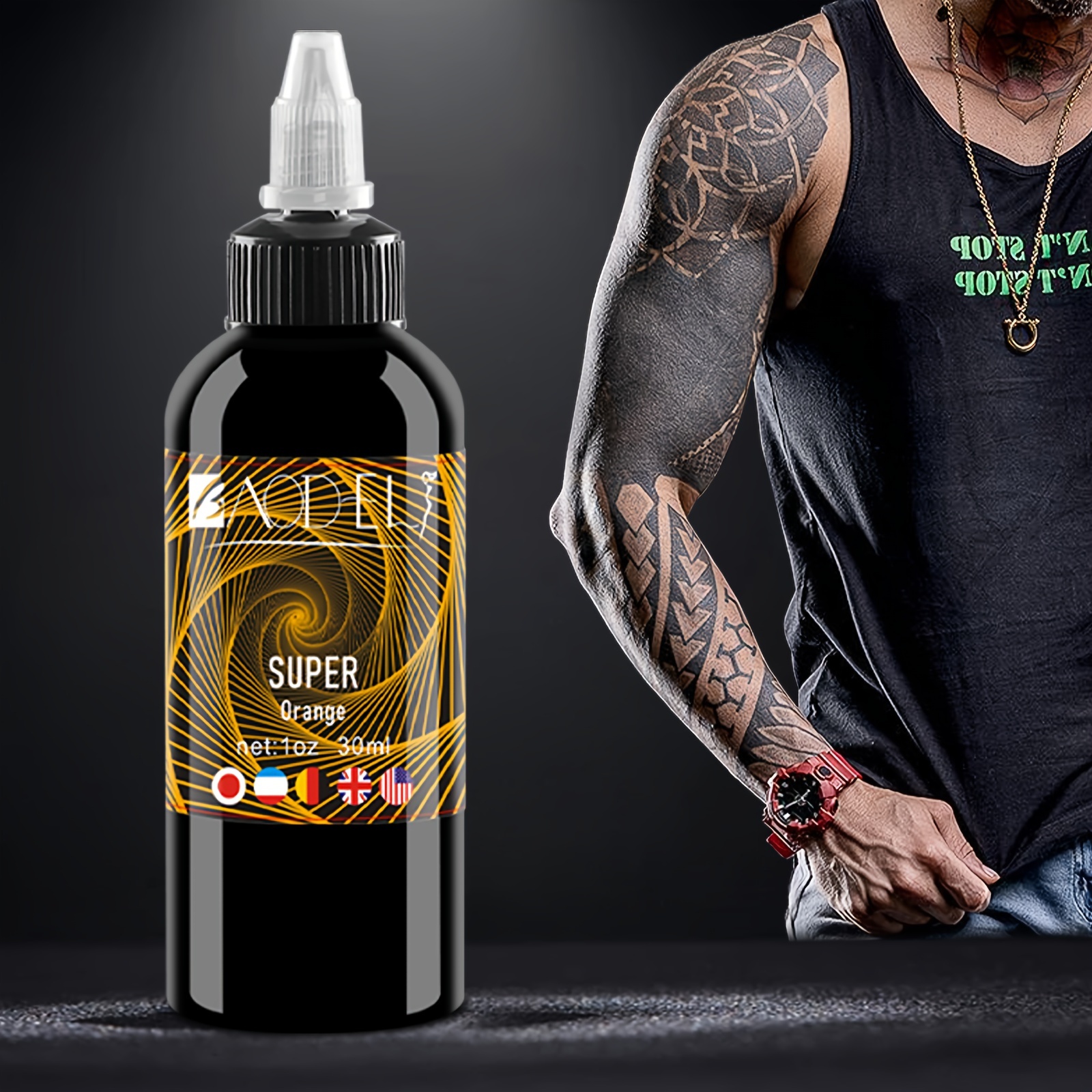 New TBK Tattoo Ink 30ml/Bottle Black Supply Permanent Tattoo Ink Black Art  Tattoo - Super Black