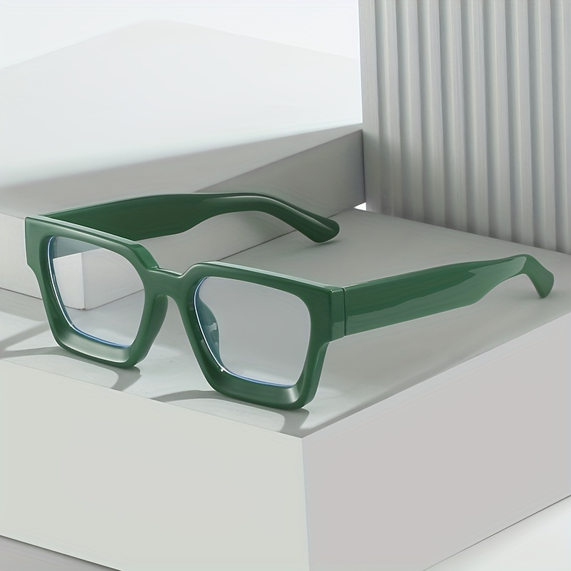 Preppy Rectangular Frame in Deep Sea Blue Eyeglasses High End Designer Prescription Glasses Blue Light - Vint & York