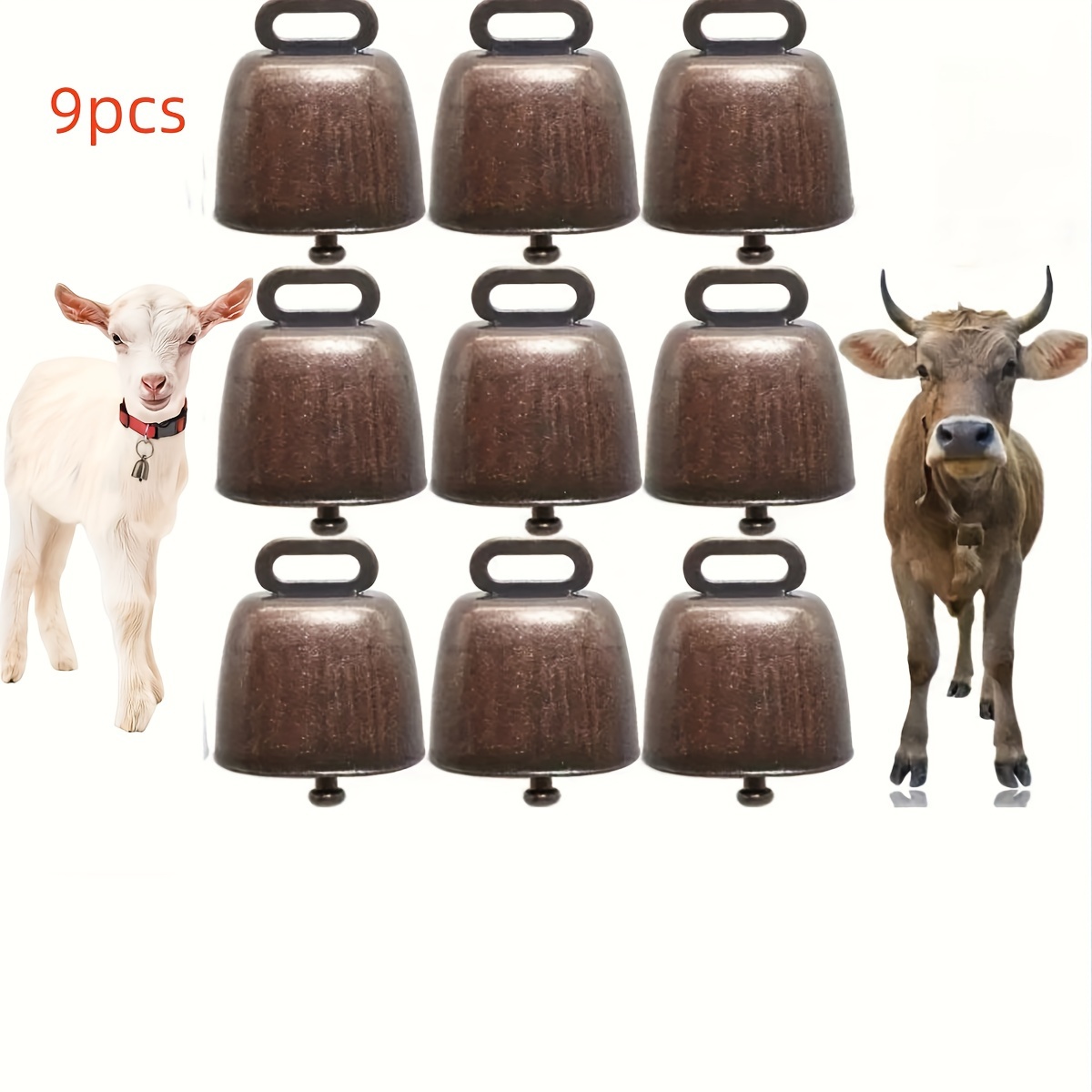 16PCS Cow Horse Sheep Grazing Copper Bells Small Brass Bells Cattle Goat  Farm Loud Bell Long Distance Horse Iron Bells - AliExpress