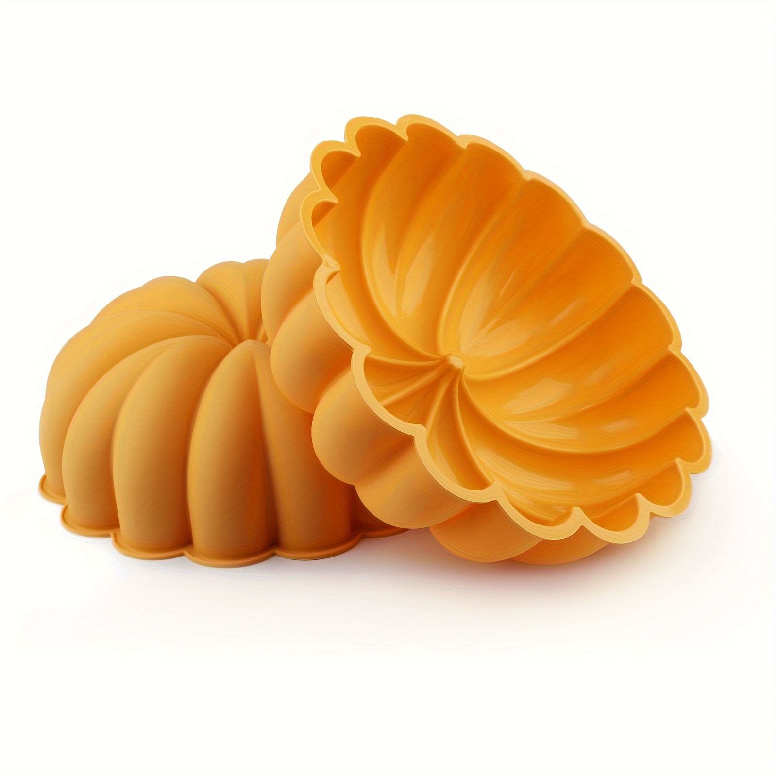 1pc silicone round cake pan 9 inch large pumpkin shaped non stick food grade silicone mold   to release mold for gelatin bread jelly chiffon details 7