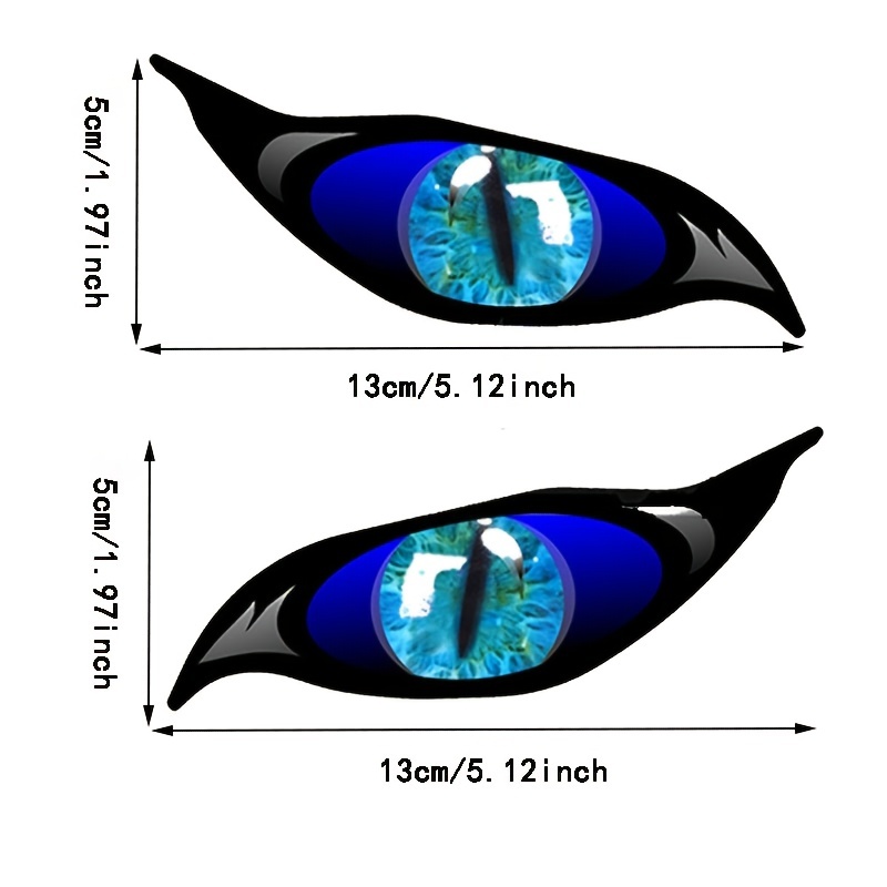 1 Paar 3D Simulation reflektierende Augen Motorrad Auto - Temu Austria