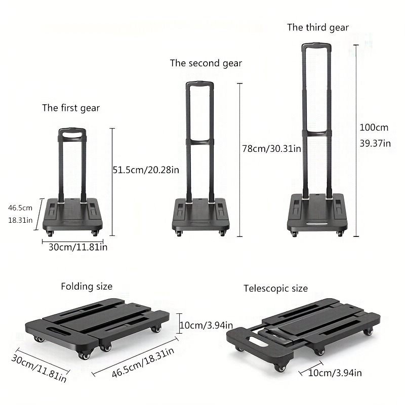 1pc Carrello A Mano Carrello A Piattaforma Pieghevole - Temu Italy