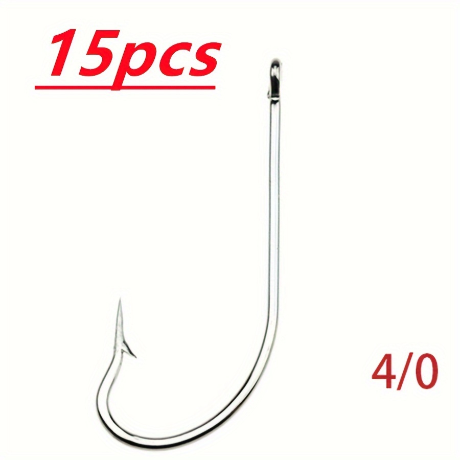 Barbed Fishing Hooks Long Shank Hooks Big Fish Fishing - Temu