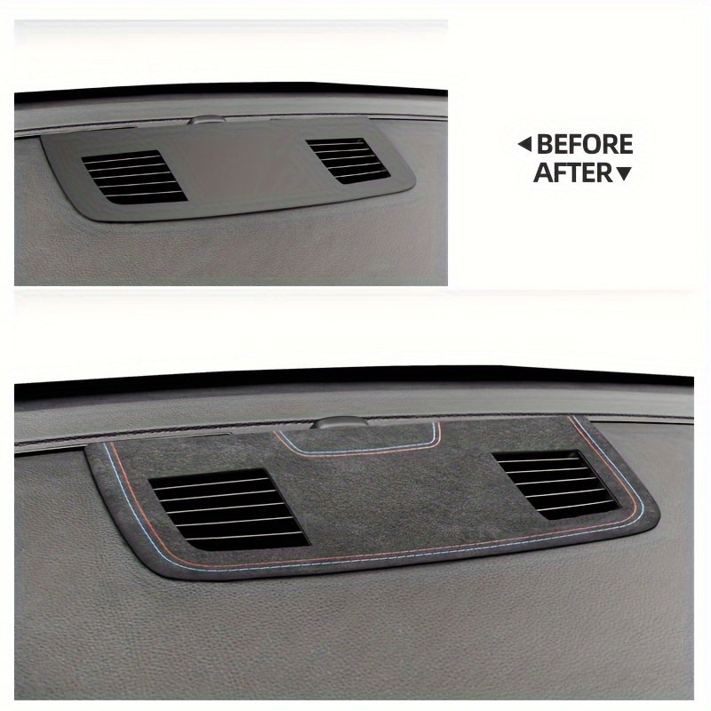Fiber Car Rear Air Conditioner Outlet Box Panel Stickers For BMW 3 Series E90  E92 E93