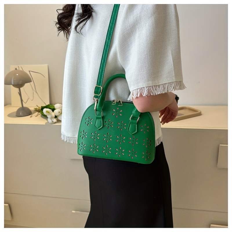 Flower Pattern Dome Bag Fashion Trend Lady Handbag Color Matching