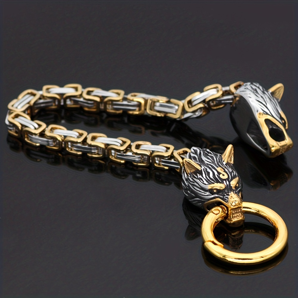 Retro Wolf Head Bracelet For Men Daily Decoration Gift