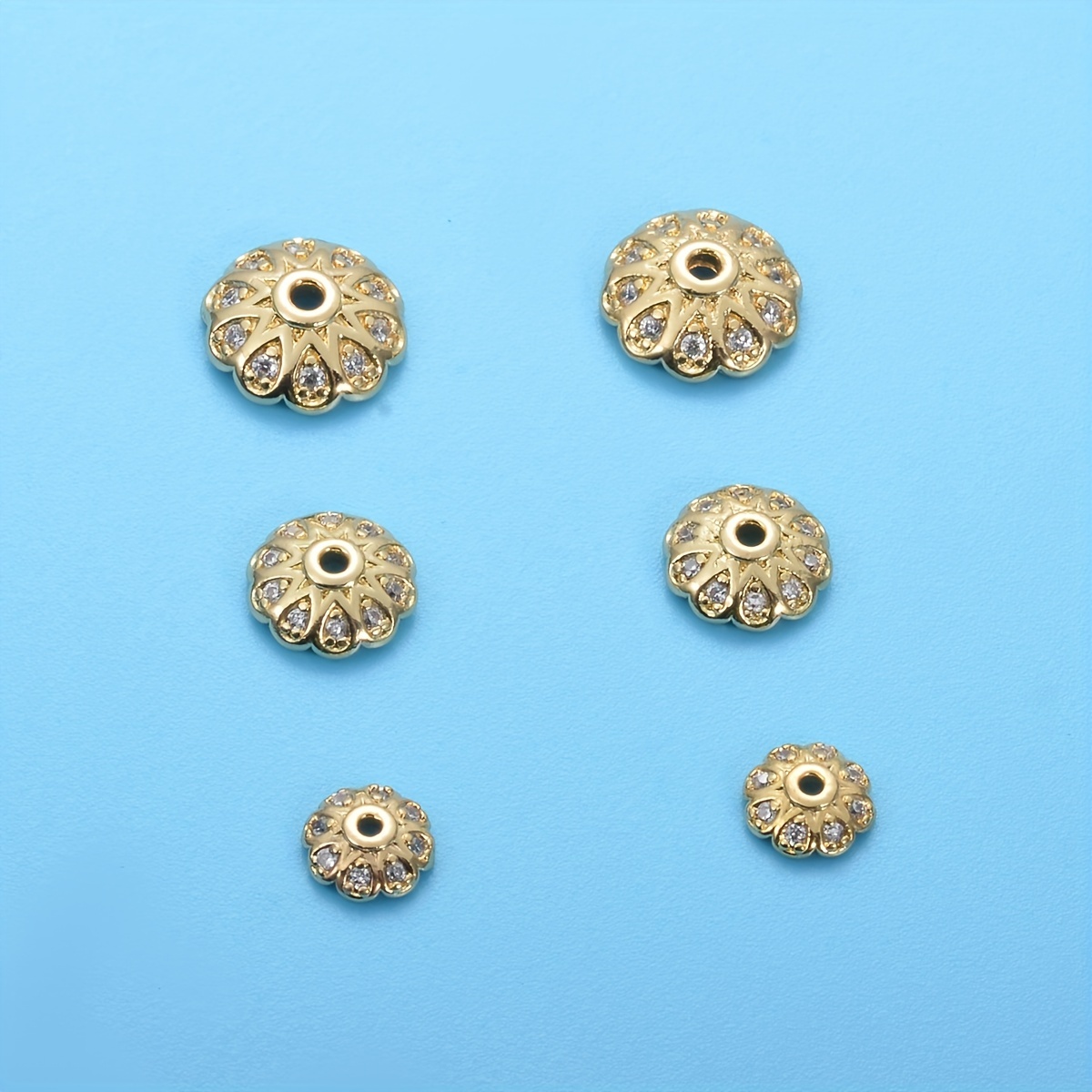 Bead Caps brass filigree jewellery making spacers components