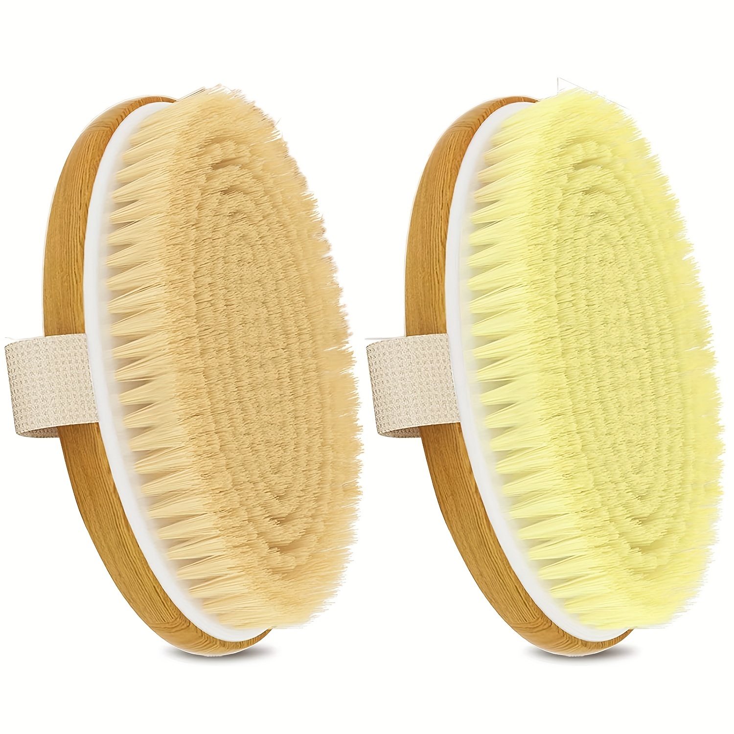 Natural Bristle Dry Brush Set For Exfoliating And Scrubbing - Temu