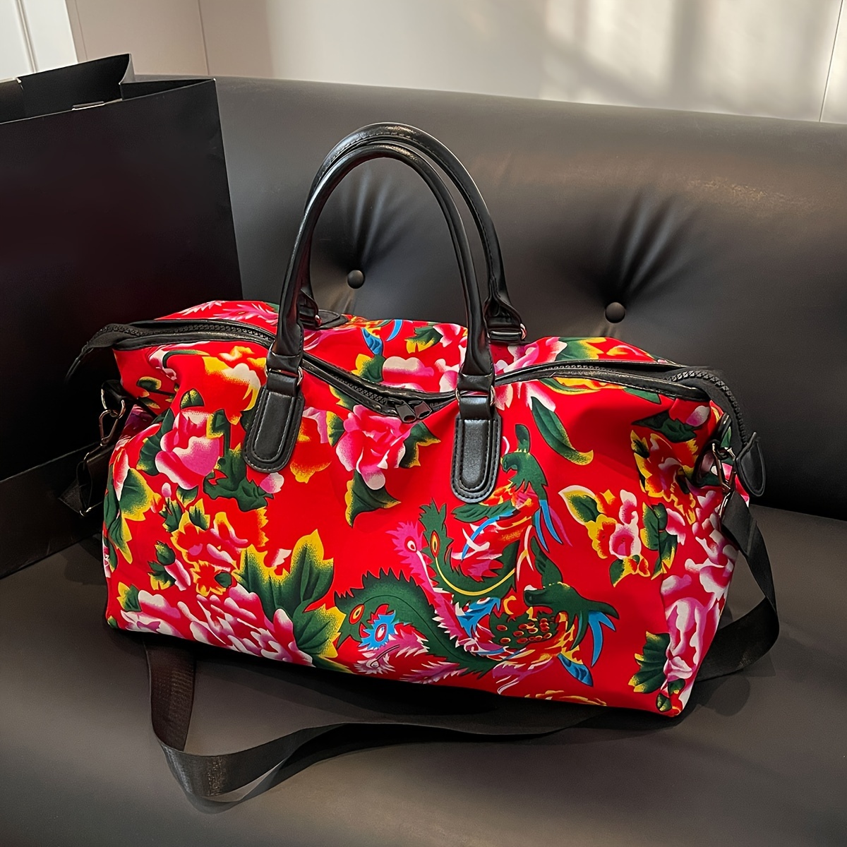 Bolso De Viaje Estampado Floral