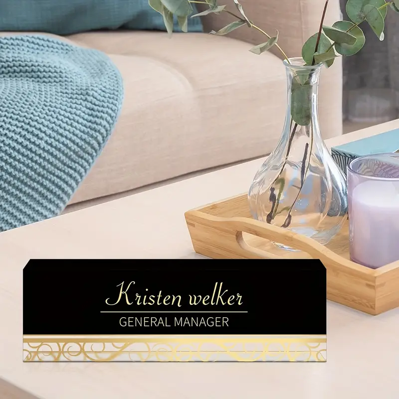 Personalized Custom Desk Name Plate, Customized Office Gifts For