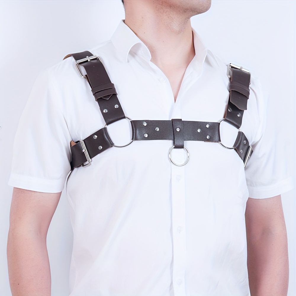 Men's Body Shoulder Chest Harness Belt Jockstrap Elastic Strap Nightclub  Bottoms