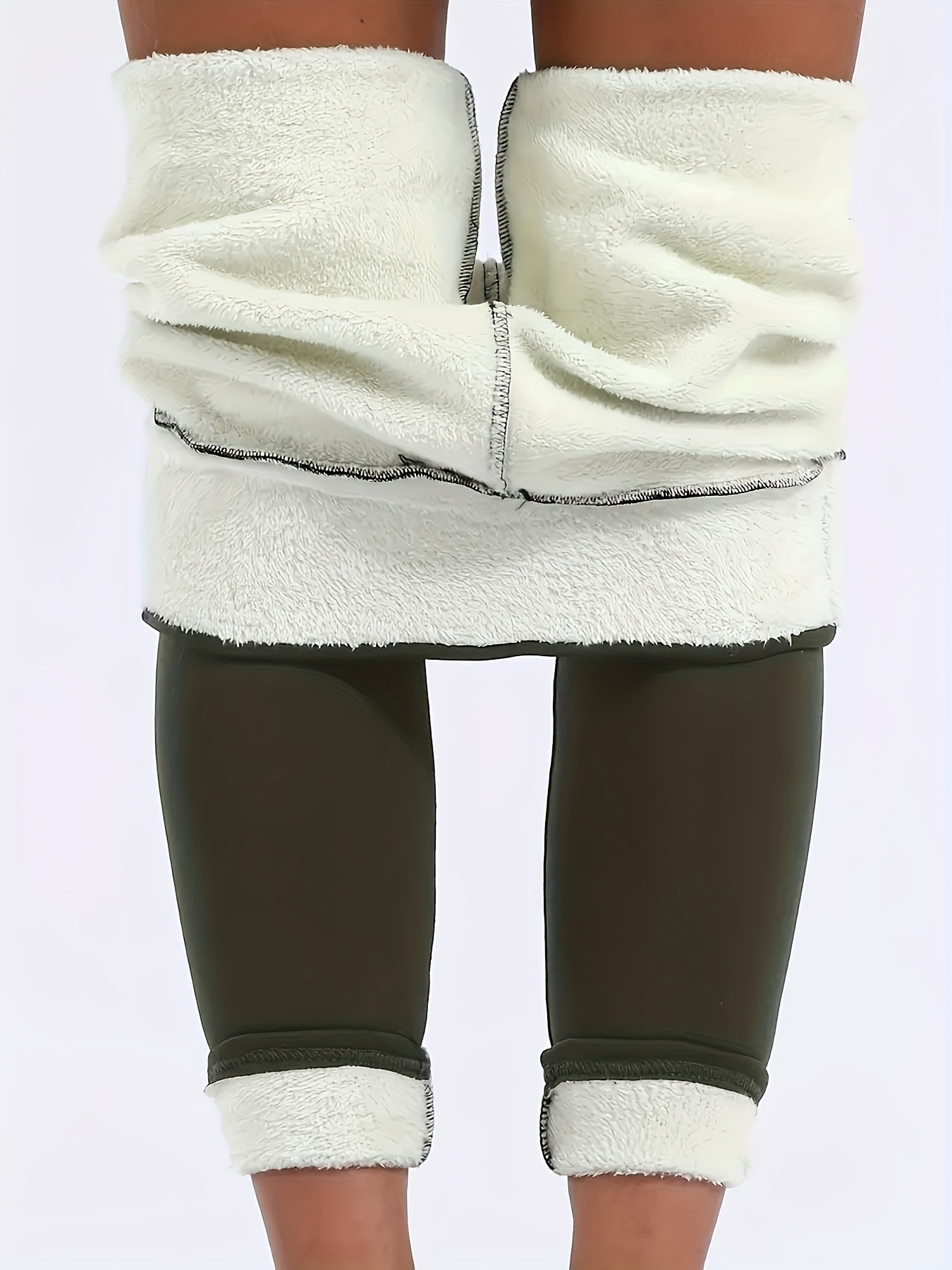 Stay Warm Fit In Style: High Waist Stretchy Leggings Winter - Temu
