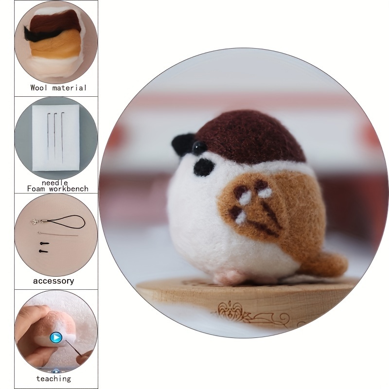 

Diy Felting Kit Fleece – Set Includes Printed Pattern, Embroidery Cloth, , , And Manual – (1 Set, )