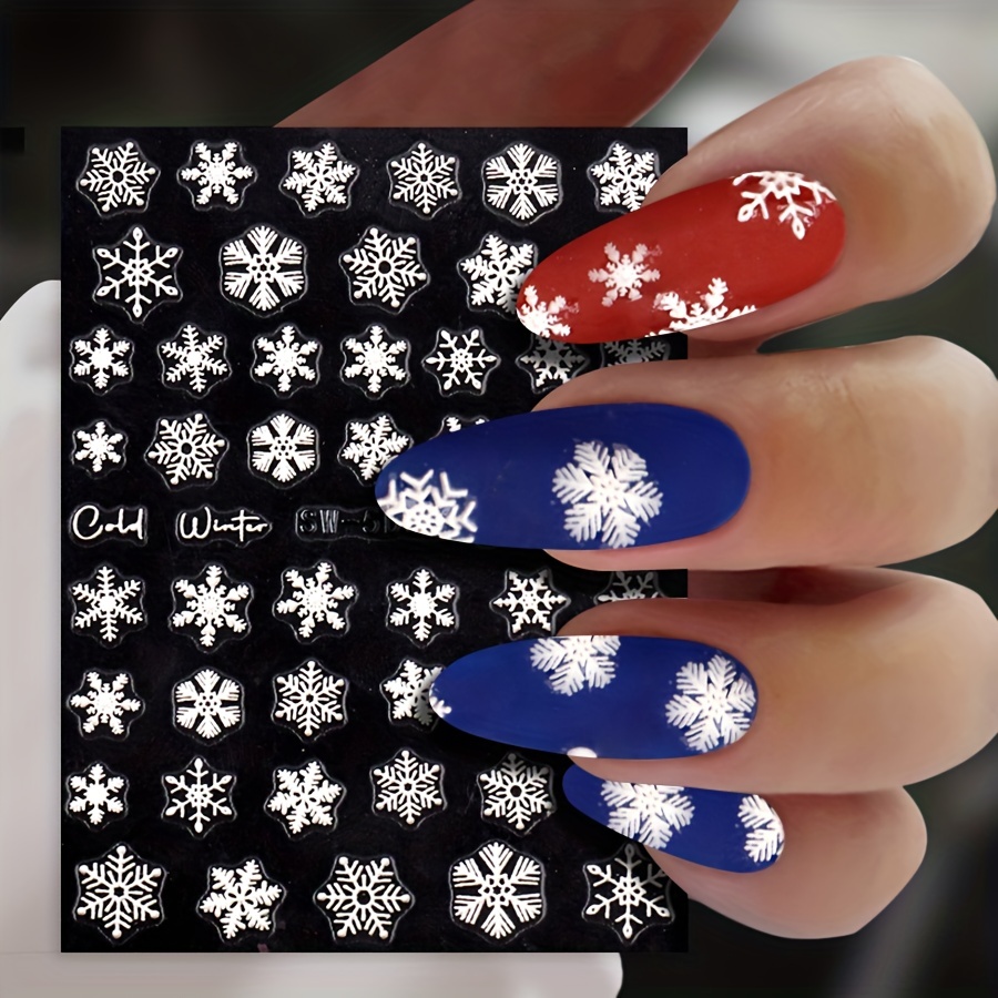 Christmas Nail Art santa Claus Snowflake Snowman - Temu