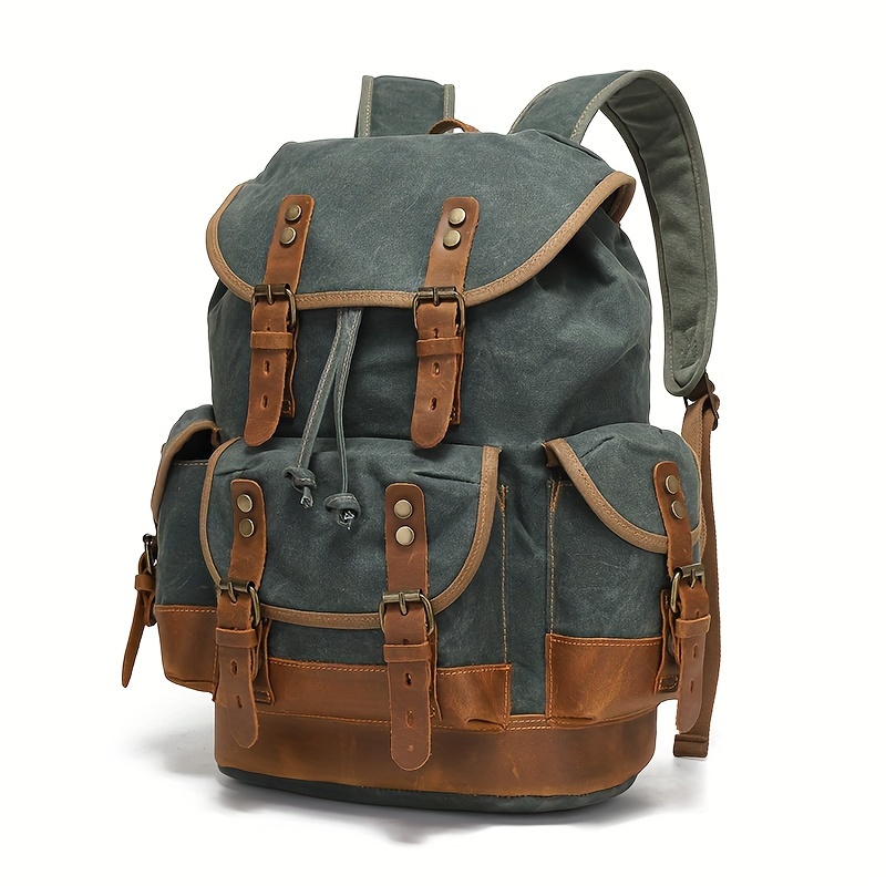 vintage rucksack fashion casual canvas backpack large Temu United Kingdom