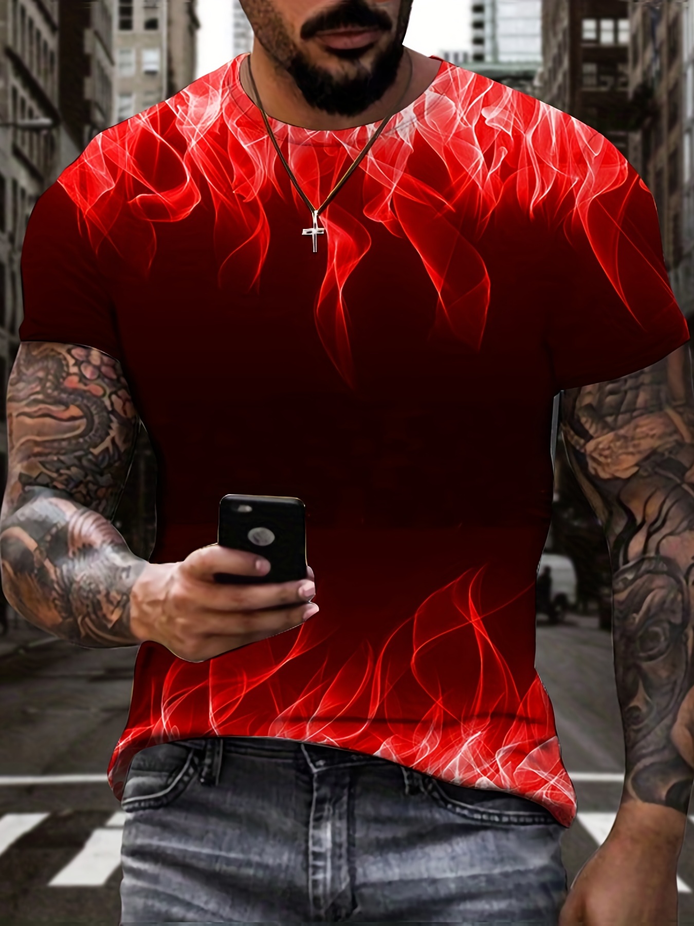 Flame Shirt - Temu
