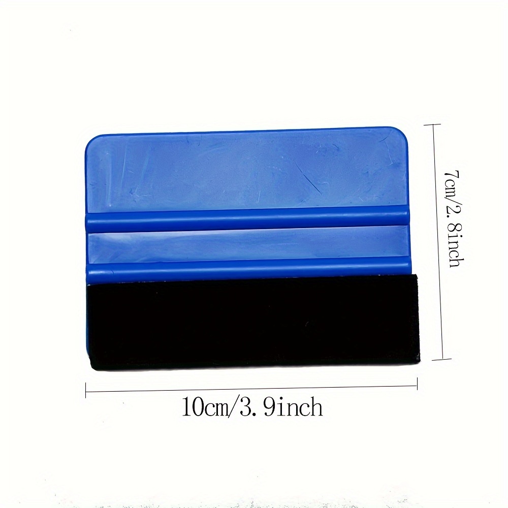 3Pcs Blue Vinyl Squeegee With Fabric Felt For Auto Car Decals