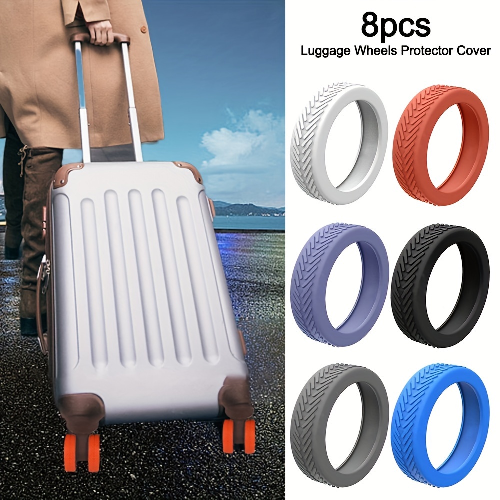 Enjoliveurs de bagages, enjoliveurs de bagages pour valise - Housse de  roulette de bagage en silicone 8