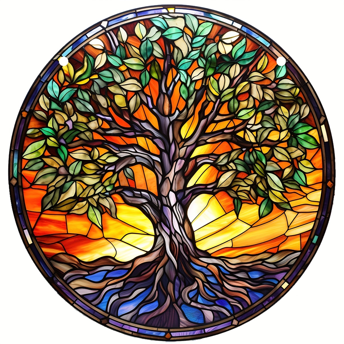 Stained Glass Tree Of Life Suncatcher - Four Seasons Theme