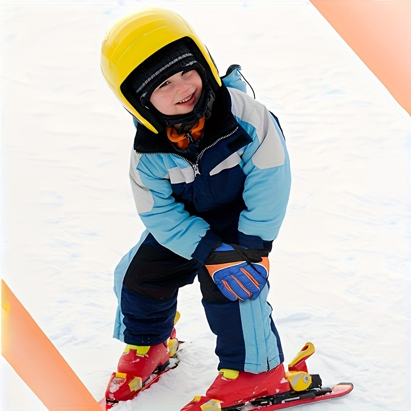 Guantes de esquí de nieve para niños, impermeables, cálidos, guantes de  snowboard para niñas y niños