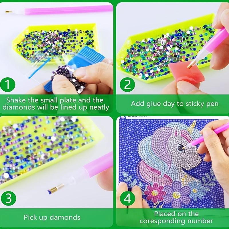 Gem Arts Crafts For Kids: Wooden Frame Diamond Painting Kits - Temu