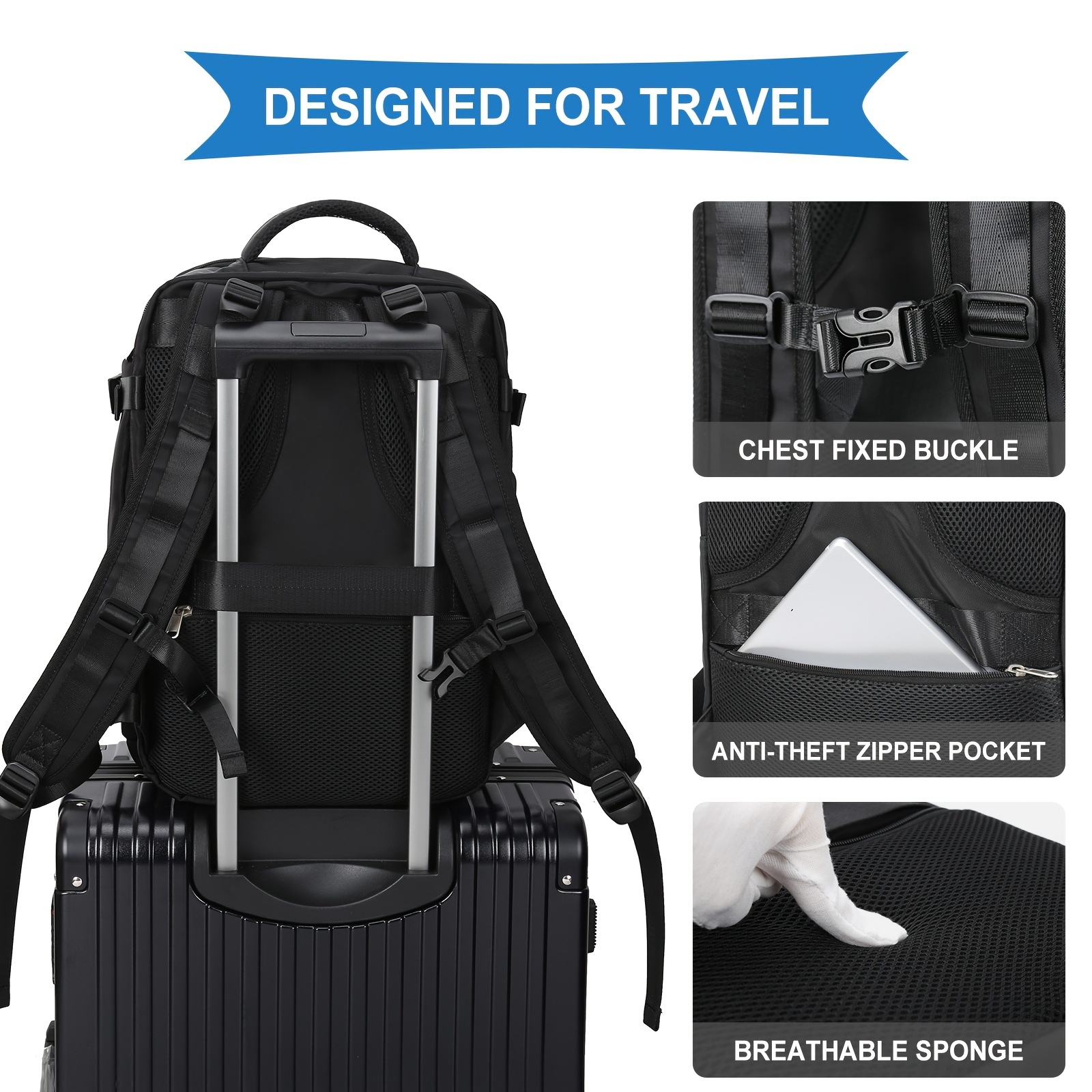 large travel backpack carry on backpack hiking backpack waterproof outdoor sports rucksack casual daypack school bag