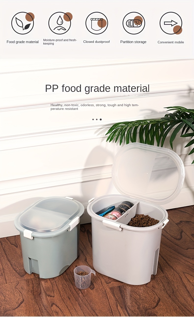 PP Material Non-Toxic Plastic Food Storage Container Bin with