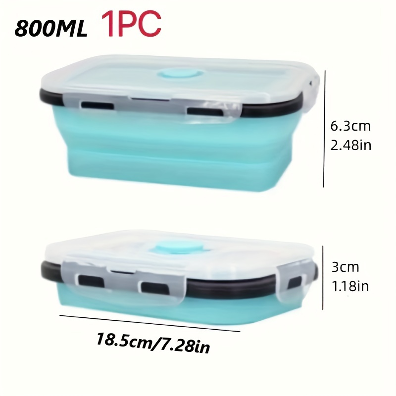 4 Sets 16 Pcs Silicone Food Storage Containers with Lids Collapsible Meal  Prep Container Silicone Food Box Microwave Lunch Containers Leftover Meal