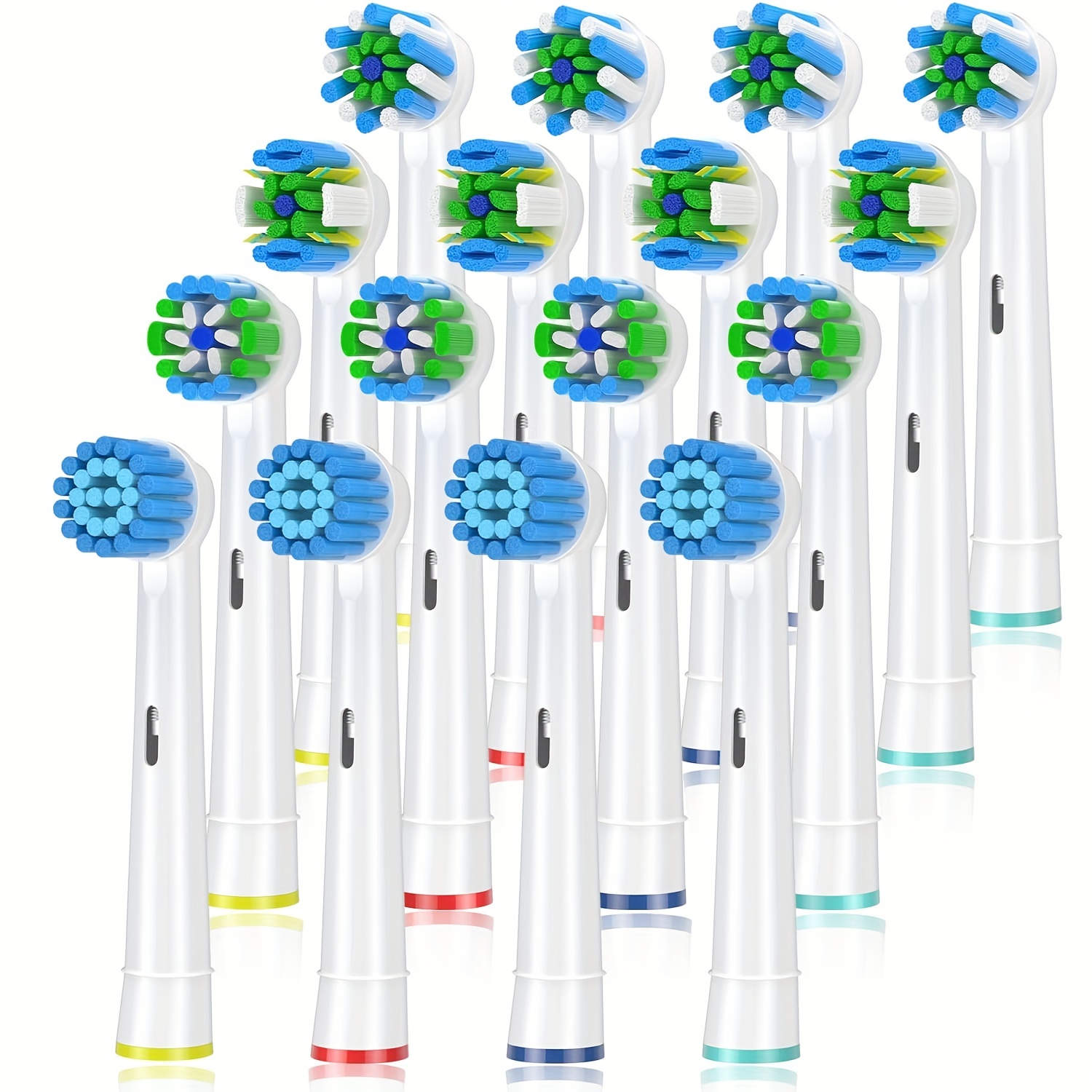 

16pcs Replacement Toothbrush Heads Compatible With Braun For Oral B 7000/pro 1000/9600/ 5000/3000/8000/genius And Smart Electric Toothbrush, (white)