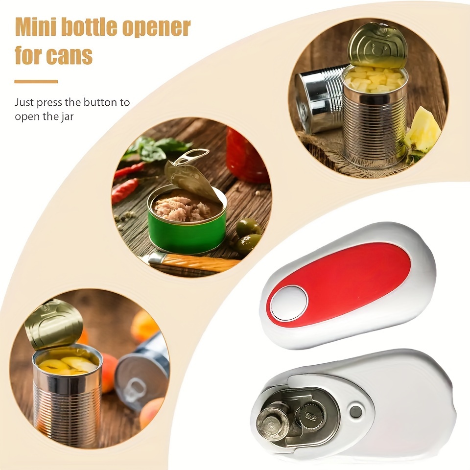 Electric Can Opener Mini One Touch Automatic Smooth Edges Automatic Can  Opener for Any Size Can