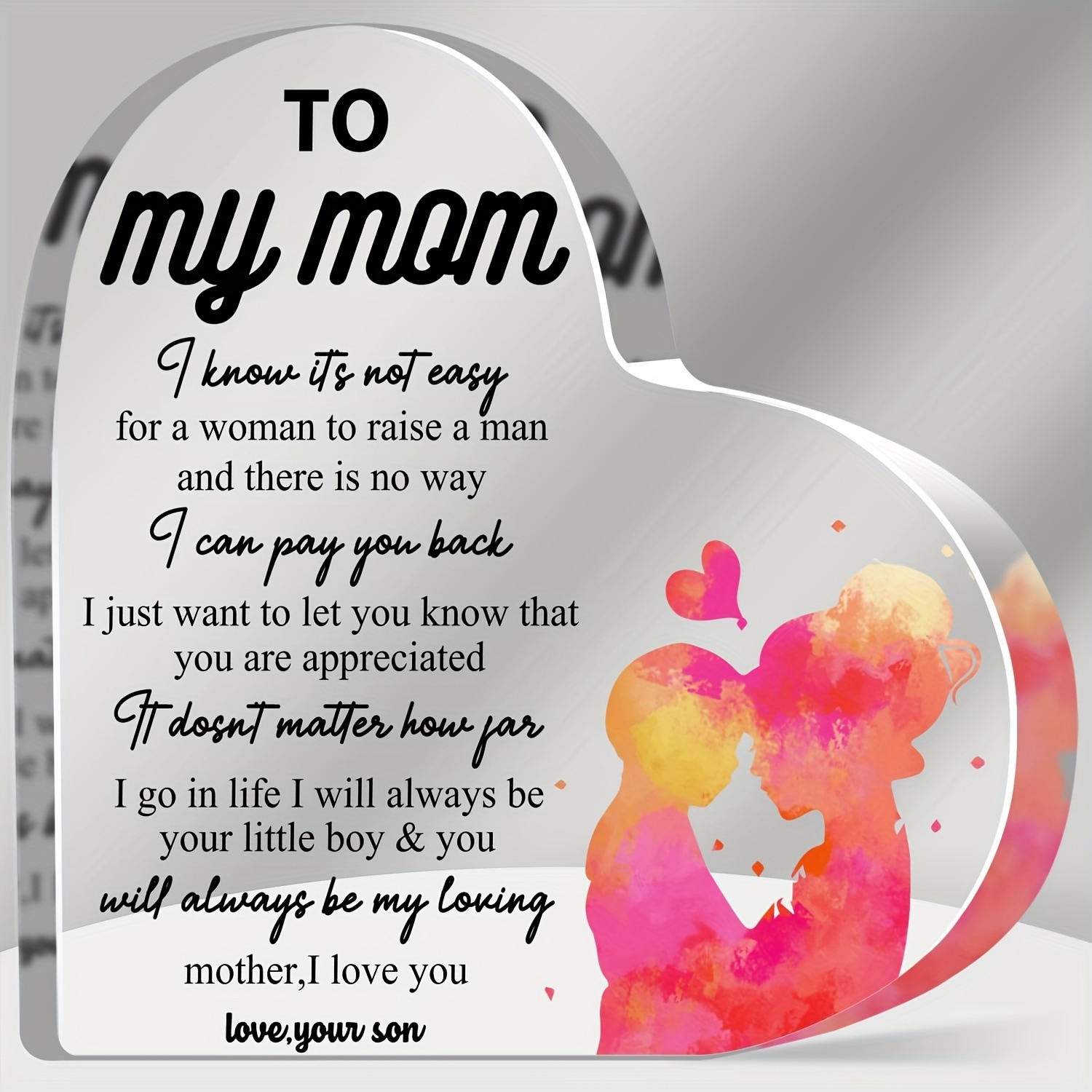 Wooden Ornament Mom Plaques Birthday Gifts For Mom From Son - Temu