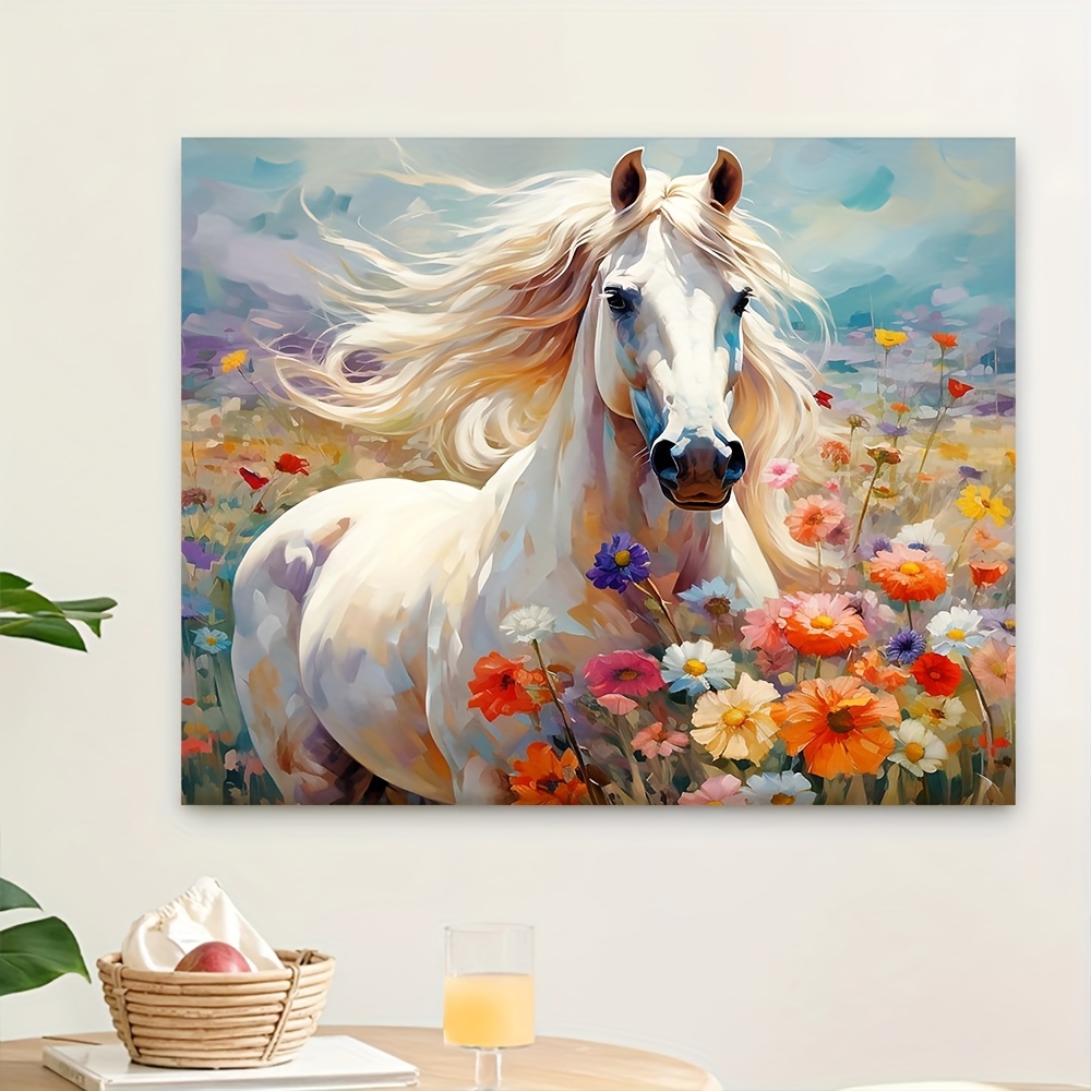 Horse Easy Diy Oil Paint By Numbers For Adults Beginner ( - Temu