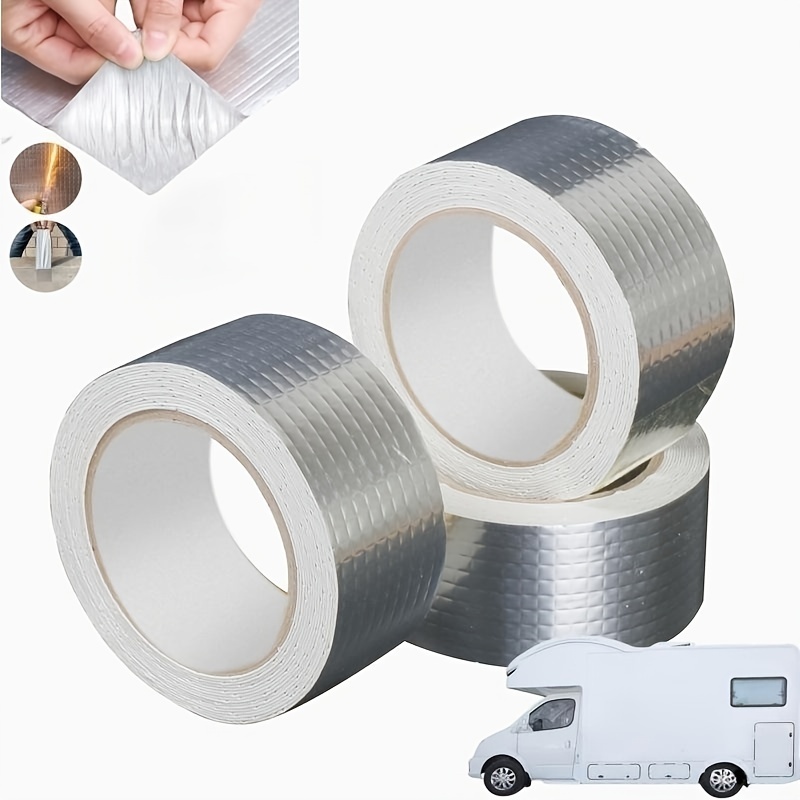 Poppstar Cinta adhesiva papel aluminio de butilo (5 m x 50 mm x 1,5 mm)  autoadhesiva y selladora : : Bricolaje y herramientas
