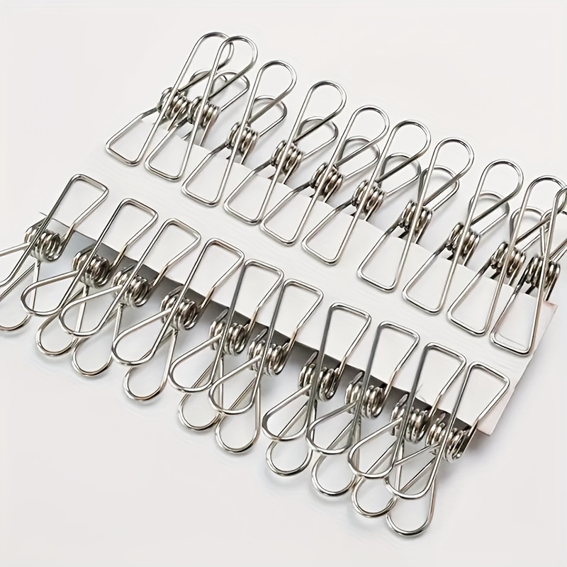 Stainless Steel Long Tail Clip With Hooks for Hanging Clothes Towel Gloves Sock