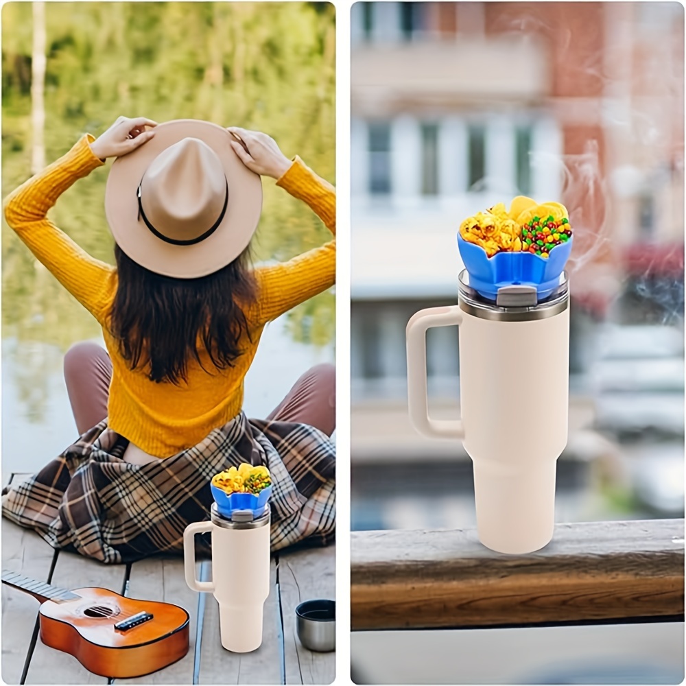 Snack Bowl for Stanley 40 oz Tumbler with Handle, Silicone Snack