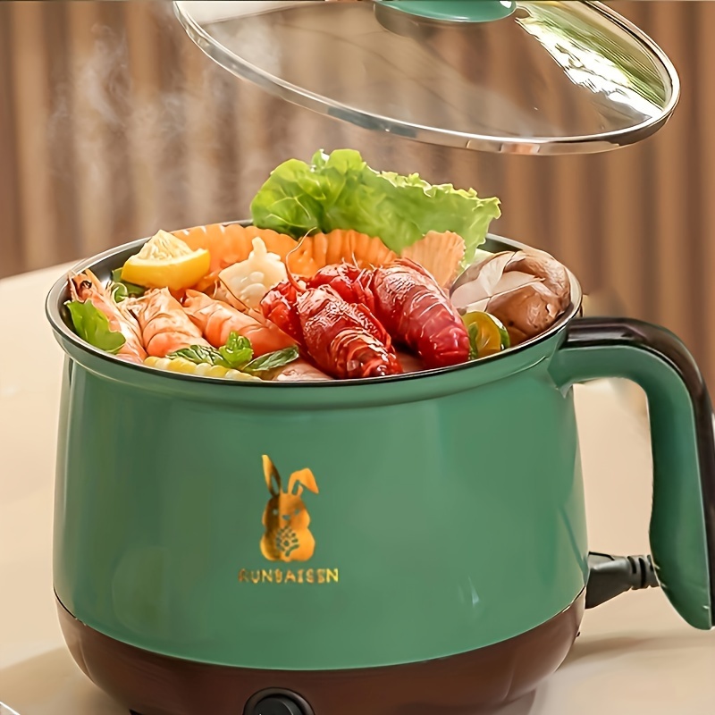 220VMultifunctional Electric Frying Pan Household Electric Cooking Pot Hot  Pot Small Cooking and Frying Integrated Pot Non-stick