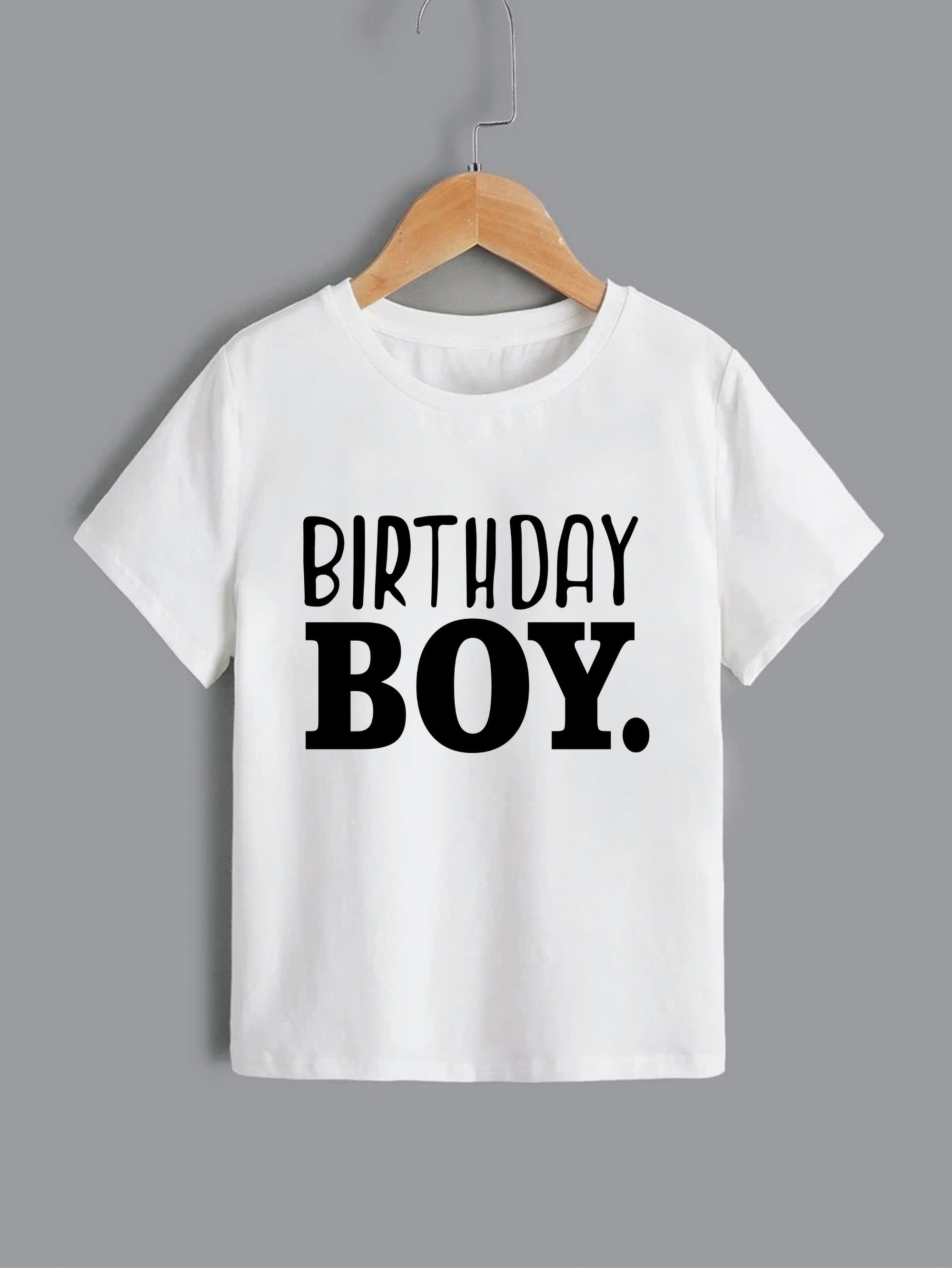  Camiseta de manga corta para niños de cumpleaños para fiestas  de niños, camisetas de cumpleaños para niños de 5 a 10 años, Blanco, S :  Ropa, Zapatos y Joyería