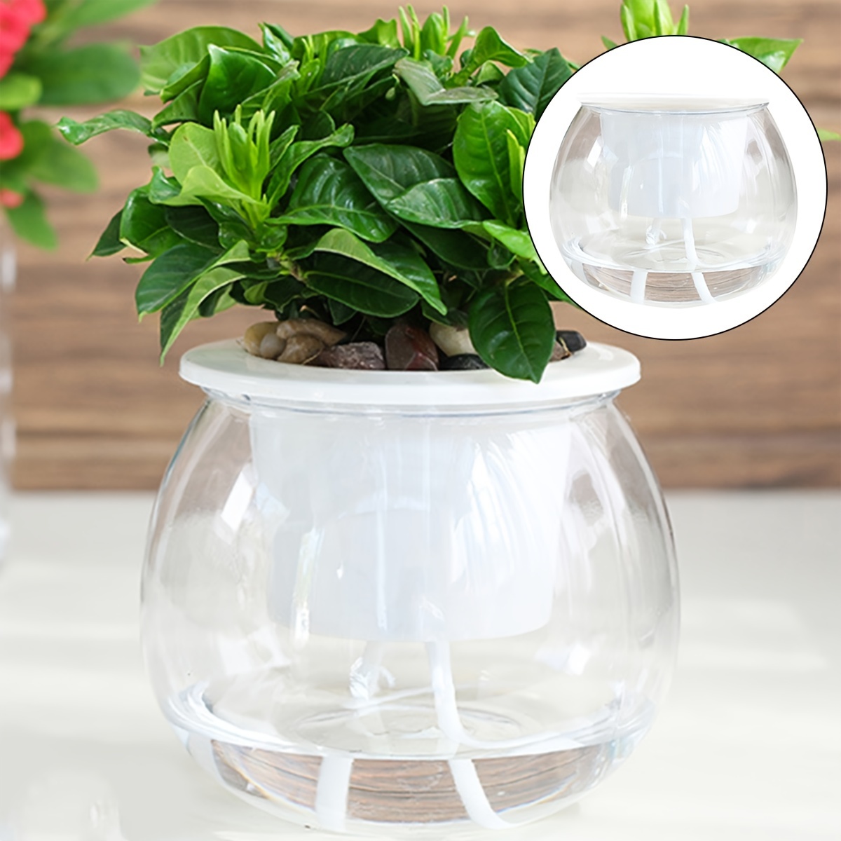 Pot hydroponique à absorption d'eau automatique Pot de fleur pour